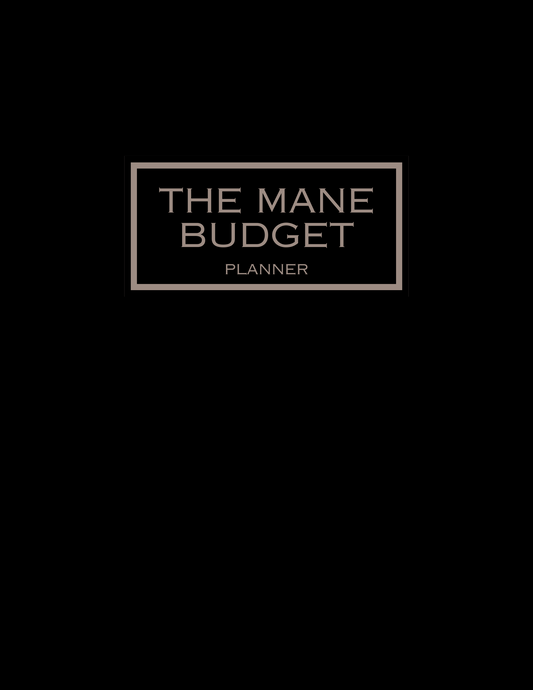 The Mane Budget- 12 Month Budgeting Planner PDF (Black)
